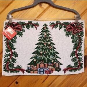 Christmas Tree Placemat One Tapestry Woven New